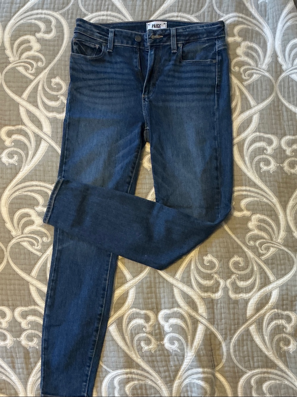 PAIGE Hoxton Ankle Skinny Jeans Size 29 Dark Blue Wash